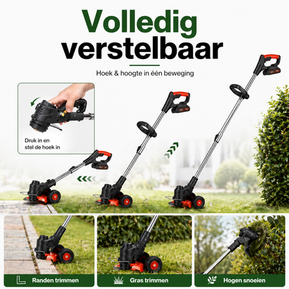 Oplaadbare tuinmachine voor gazonafwerking