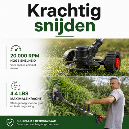Grastrimmer voor onkruid en borders