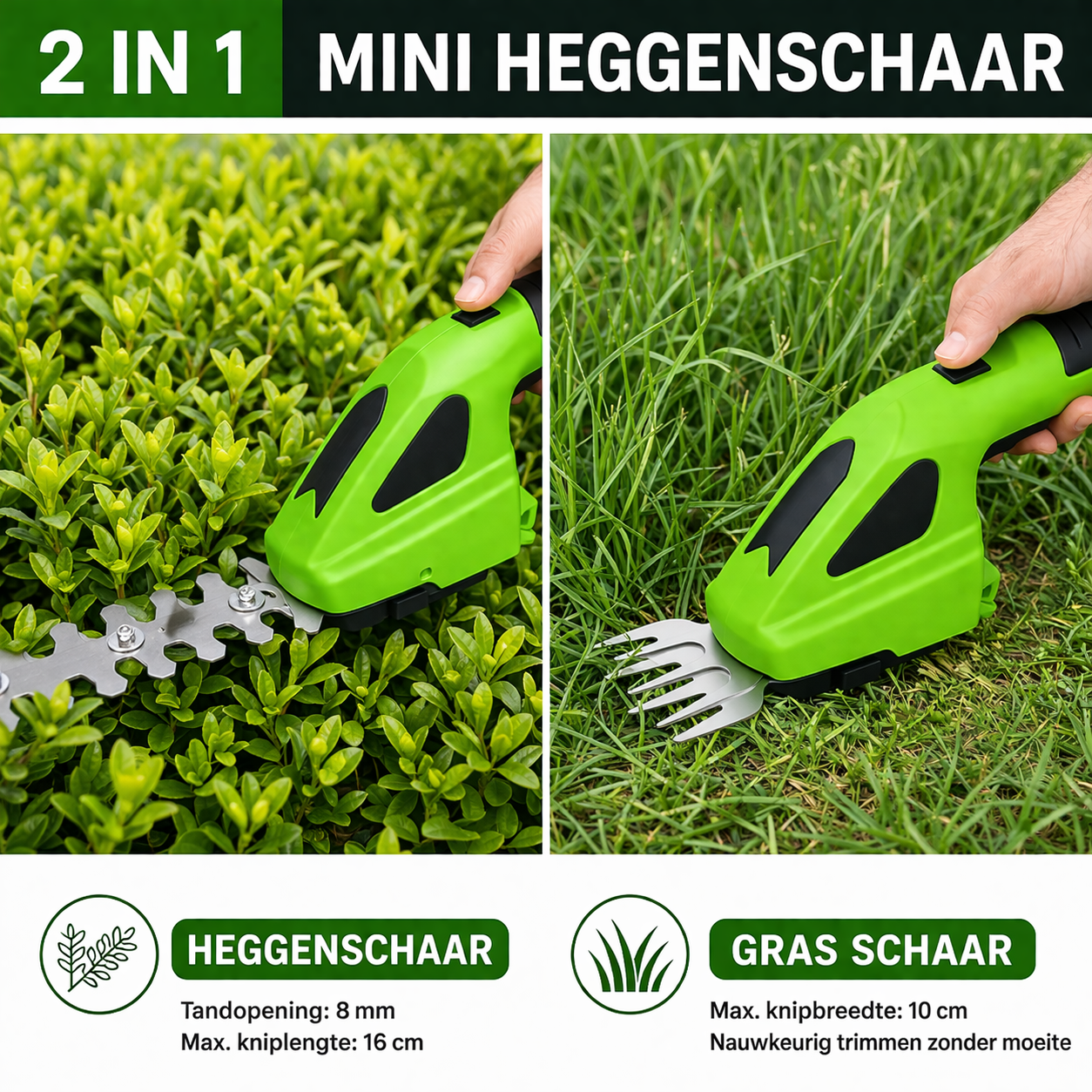 Oplaadbare snoeischaar voor nauwkeurig onderhoud