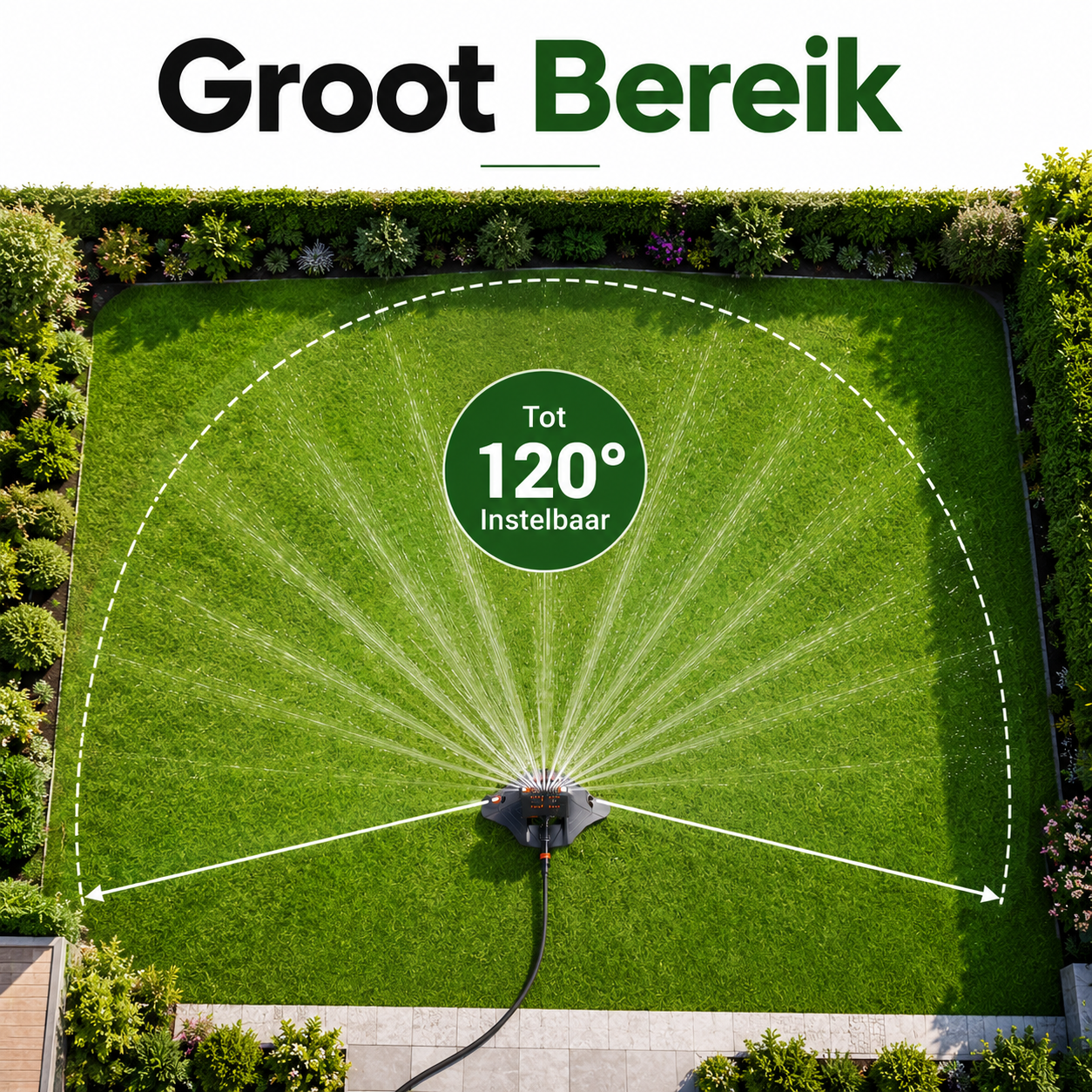 Tuinsproeier voor planten en grasveld bewatering