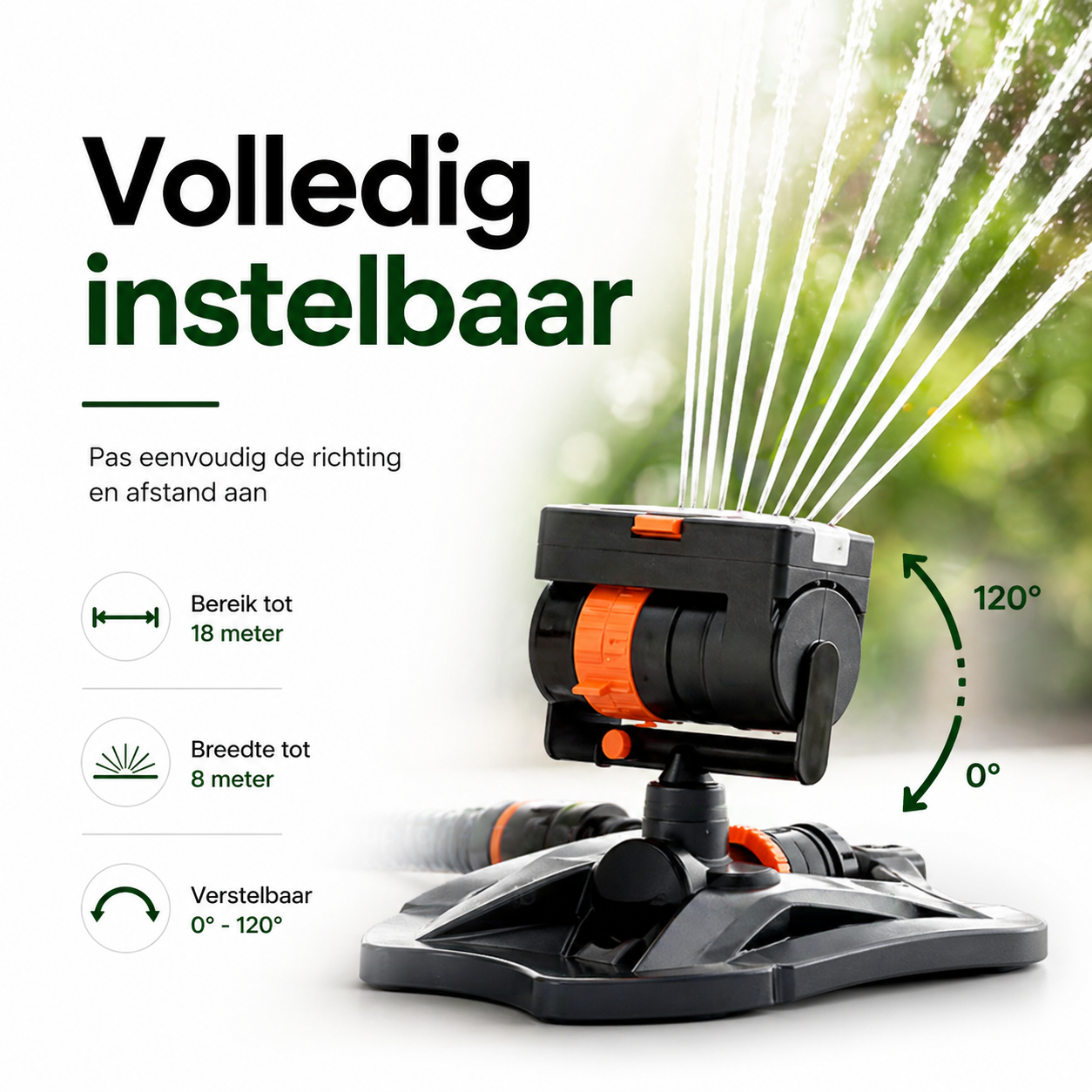 Oscillerende Sproeier met Timer | 16 Sproeikoppen &amp; Dual-Zone Bewatering