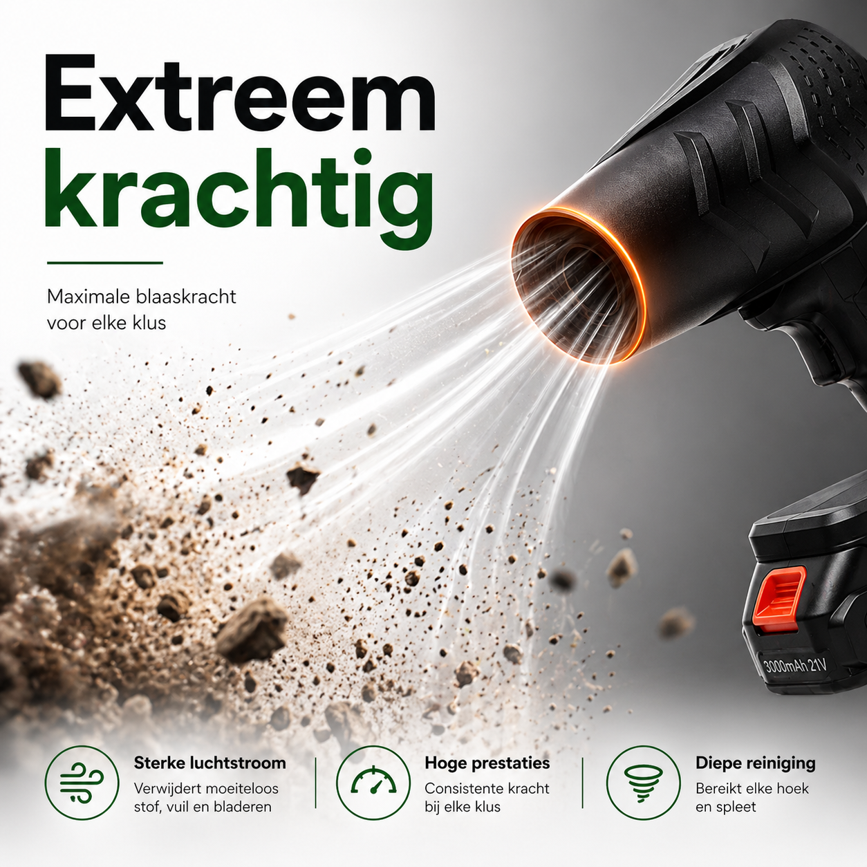 High-pressure Air Blower Pro™ | Krachtige Draadloze Blazer voor Auto, Tuin & Huis