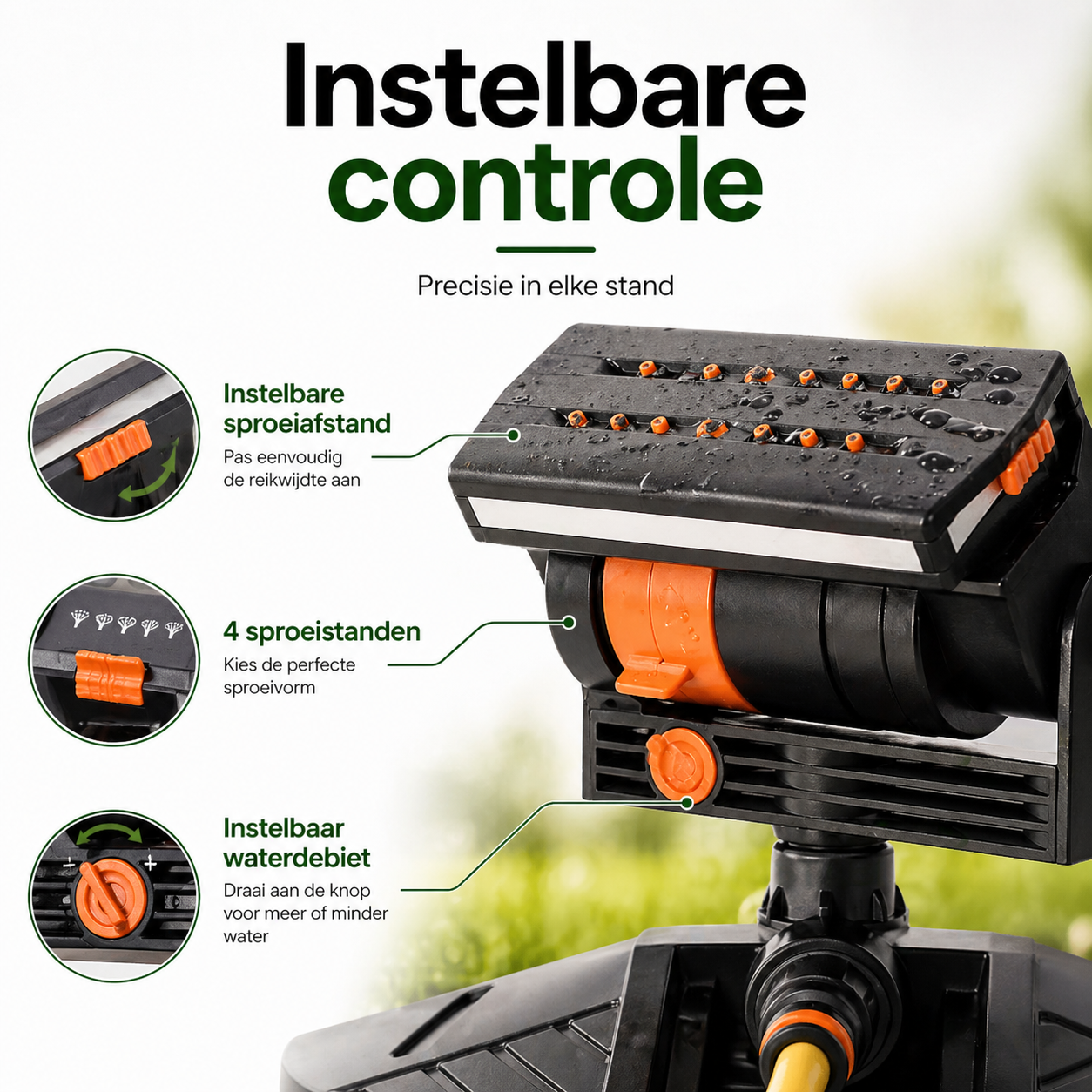 Oscillerende Sproeier met Timer | 16 Sproeikoppen &amp; Dual-Zone Bewatering