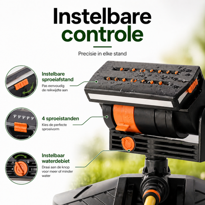 Oscillerende Sproeier met Timer | 16 Sproeikoppen &amp; Dual-Zone Bewatering