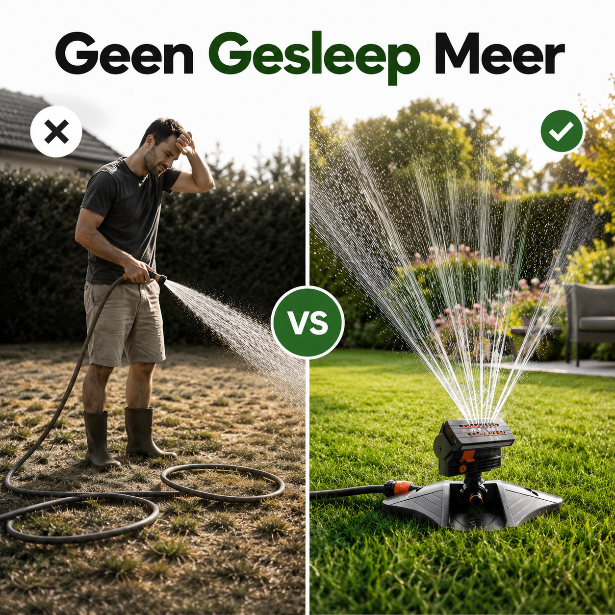 Tuinara sproeier met brede waterverdeling in de tuin