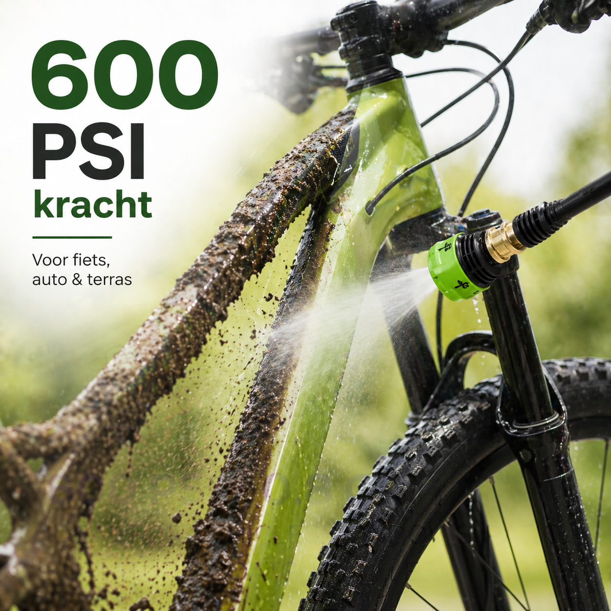 POWERALL™ 24V Draadloze Hogedrukreiniger | Krachtig, Draagbaar & Waterbesparend