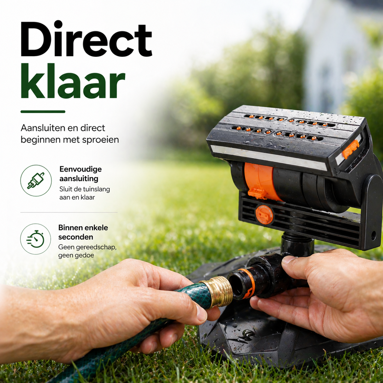 Oscillerende Sproeier met Timer | 16 Sproeikoppen &amp; Dual-Zone Bewatering