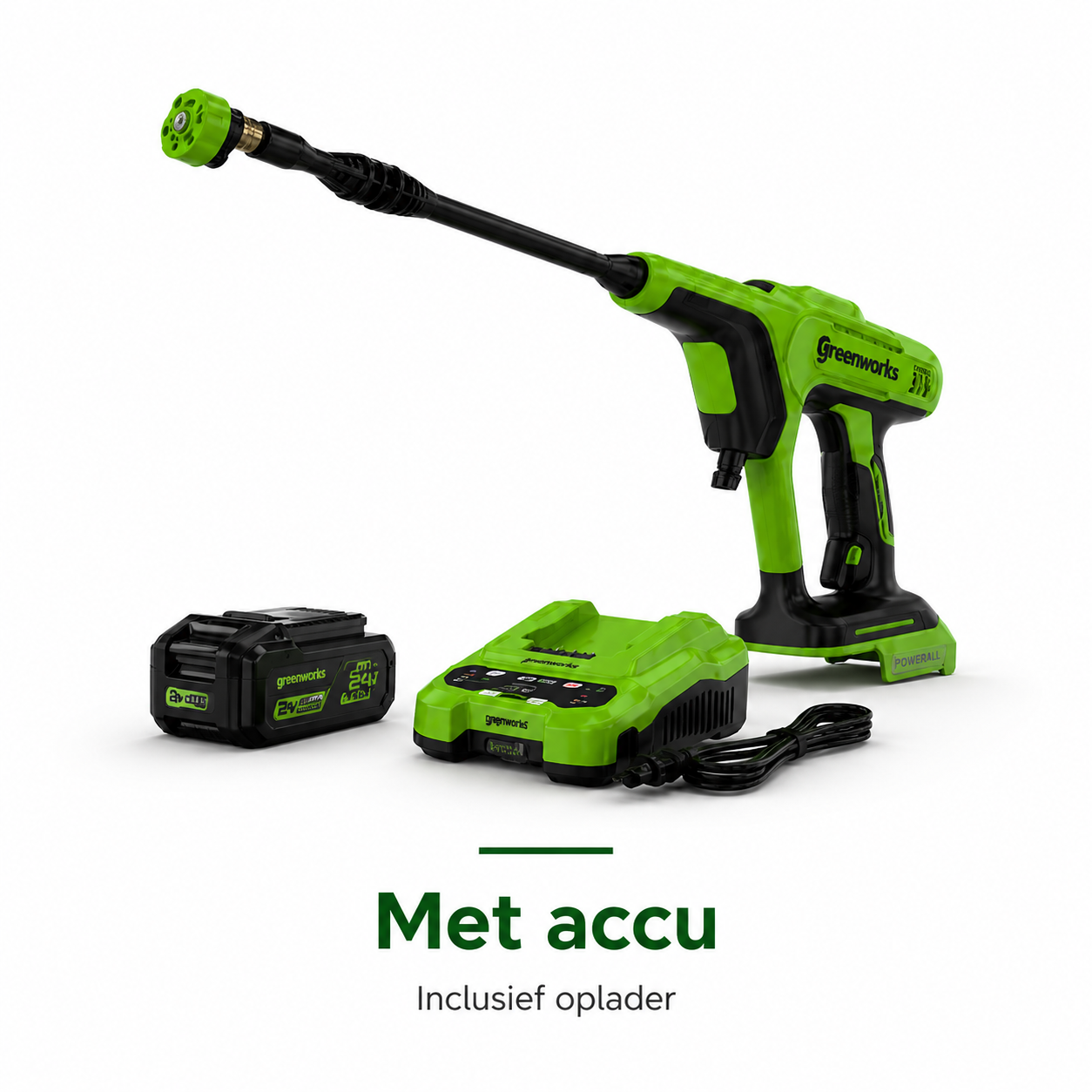 POWERALL™ 24V Draadloze Hogedrukreiniger | Krachtig, Draagbaar & Waterbesparend